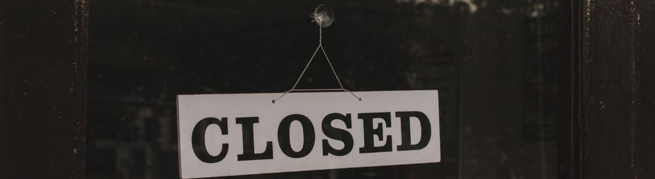 Schild „closed“