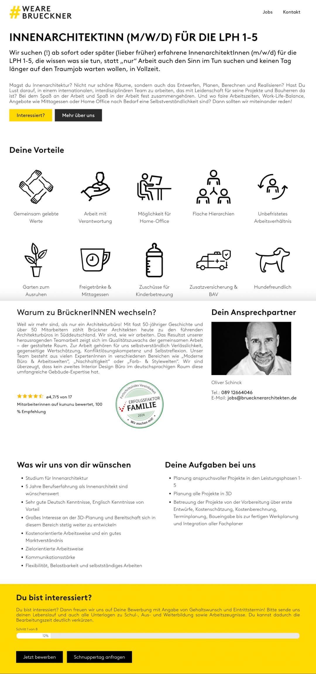 Stellenangebot Brückner Architekten